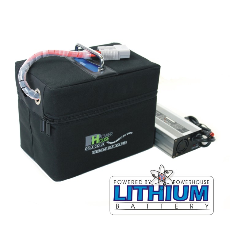 24v 50ah Lithium battery inc Charger (27+ hole)