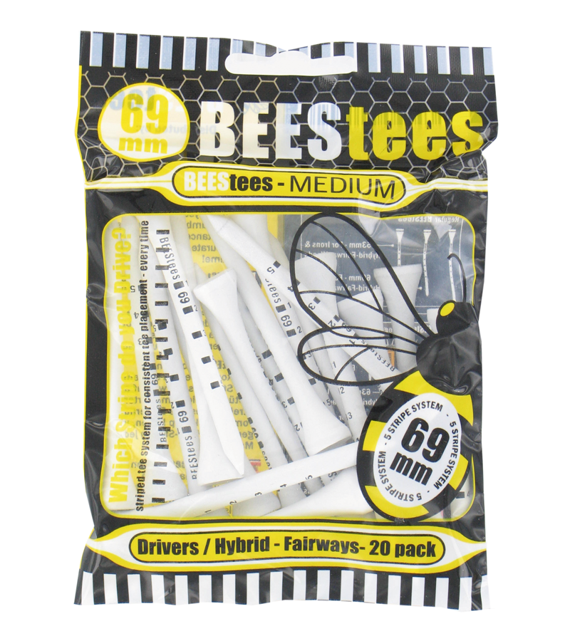 BEEStees 69mm Tees Medium (100 Pack)