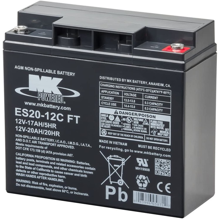 Battery - 12v 20Ah MK AGM