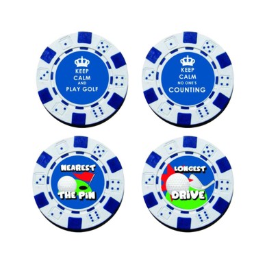Ball Marker - Poker Chip 2Pk - Assorted